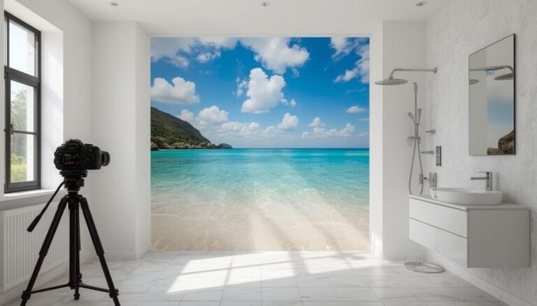 Badezimmer als Shootingkulisse: 3D und Motivwände